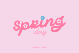 Spring Day Script & Handwritten Font By Babymimiart 1