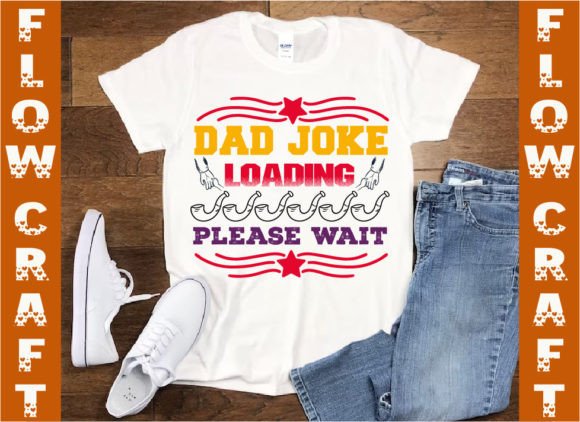 Dad Joke Loading Please Wait Afbeelding T-shirt Designs Door FlowCraft