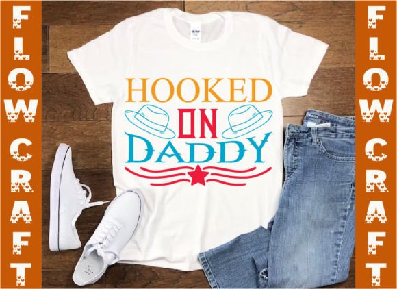 Hooked on Daddy Gráfico Designs de Camisetas Por FlowCraft