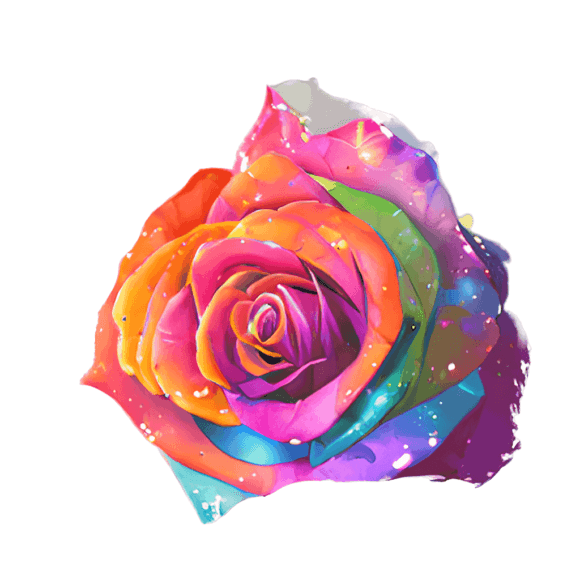 1 Rainbow Rose on a Vintage Pastel Cream Background Community Content By House of Bos