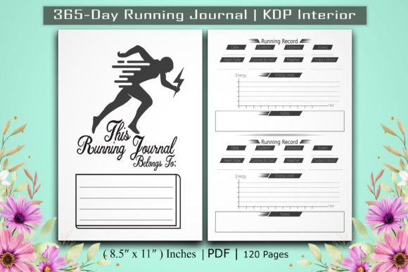 365-Day Running Journal / Kdp Interior Graphic KDP Interiors By RightDesign