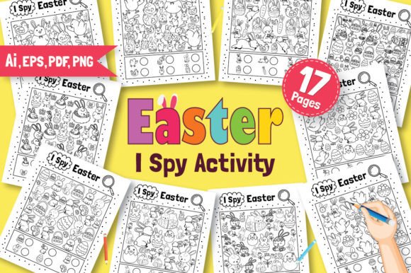 I Spy Easter Activity Book for Kids, KDP Graphic K By YOOY