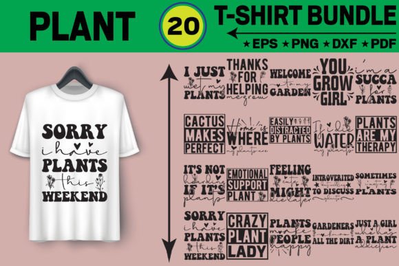 Plant T-shirt Design Bundle Graphic T-shirt Designs By SgTee