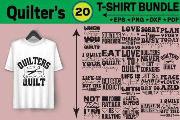 Quilters T-shirt Design Bundle Graphic T-shirt Designs By SgTee