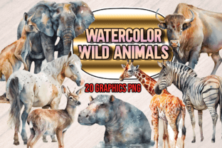 Wild Animals Watercolor Clipart Graphic Illustrations By Leaked Ink 1