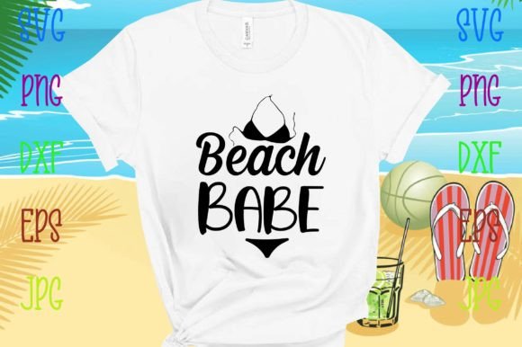 Beach Babe Illustration Artisanat Par Mega