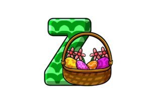 Cute Easter Egg Alphabet Z Illustrations Graphic Illustrations By pohonrindangstudio 1
