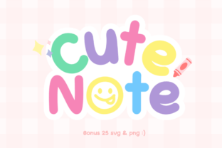 Cute Note Display Font By Babymimiart 1