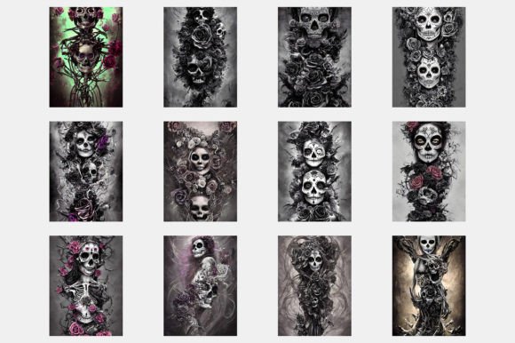 Goddess of Death 12 Images Gráfico Ilustraciones Imprimibles Por 1xMerch