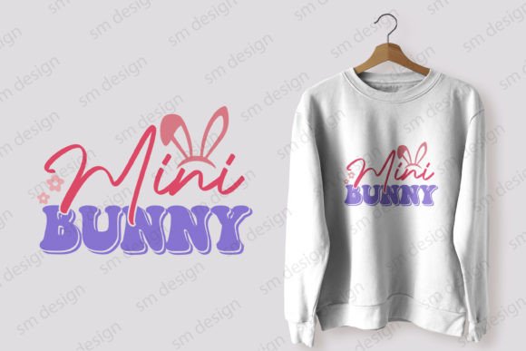 Mini Bunny - Retro Easter SVG Design Graphic Crafts By Trendy T shirt Store