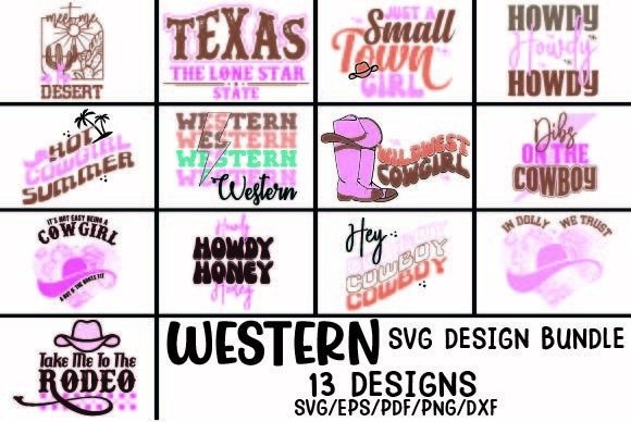Western SVG Design Bundle Graphic Print Templates By designhouse