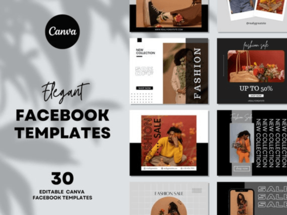 Elegant Facebook Post Template Graphic Graphic Templates By DesignScape Arts