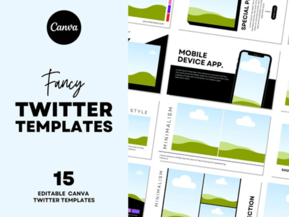 Fancy Twitter Post Template Graphic Graphic Templates By DesignScape Arts