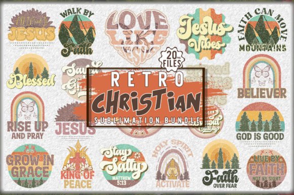 Retro Christian Faith Sublimation Bundle Graphic Crafts By AspireFhd