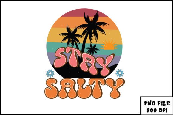 Stay Salty Retro Sublimation Gráfico Artesanato Por Ls Creative