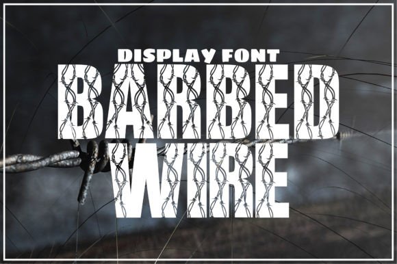 Barbed Wire Display Font By AvocadoSVG