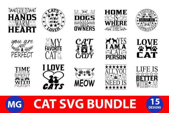 Cat Bundle Graphic Crafts By Graphics Hunt