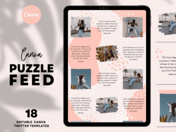 Canva Instagram Puzzle Feed Template Graphic Graphic Templates By DesignScape Arts