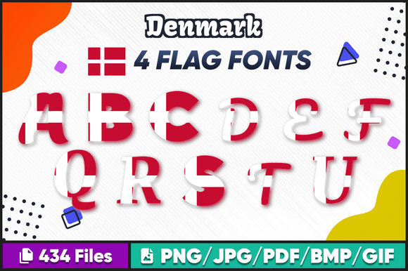 Denmark Font Gráfico Artesanato Por fromporto