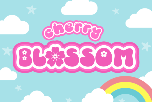 Cherry Blossom Display Font By Babymimiart