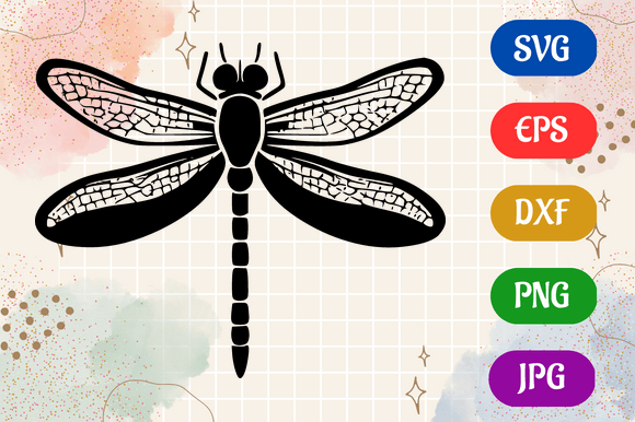 Dragonfly | Black Vector Silhouette Graphic AI Illustrations By Creative Oasis