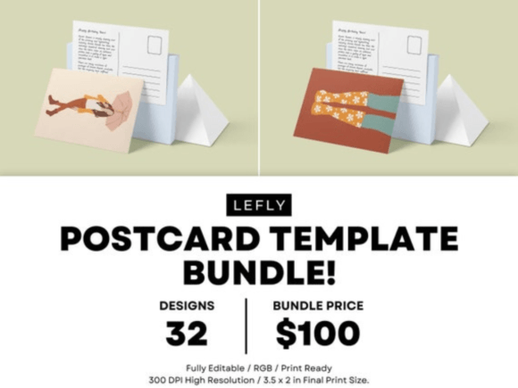 Lefly Postcard Bundle Graphic Graphic Templates By DesignScape Arts