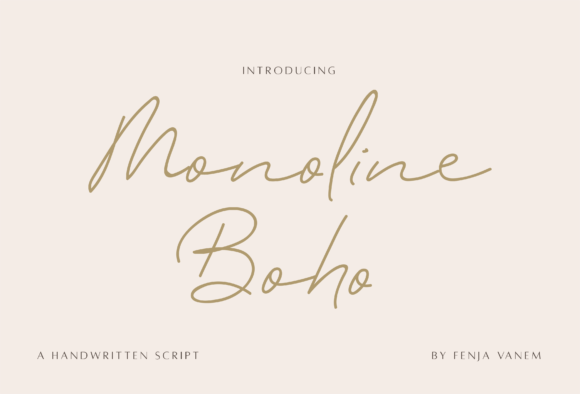 Monoline Boho Script & Handwritten Font By Pretty Decadent