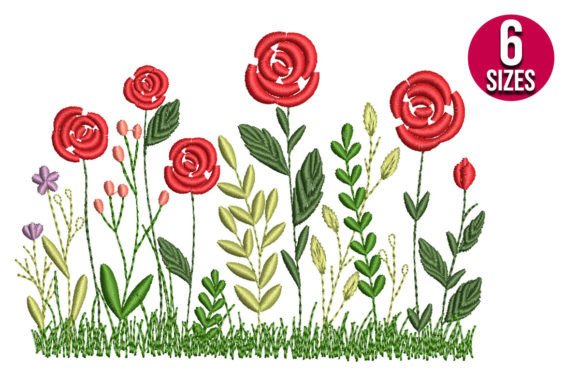 Rose Flower Bunch Bouquets & Bunches Embroidery Design By Nations Embroidery