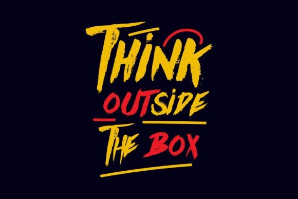 Think Outside the Box Quote Graphic T-shirt Designs By TamimDesignHub