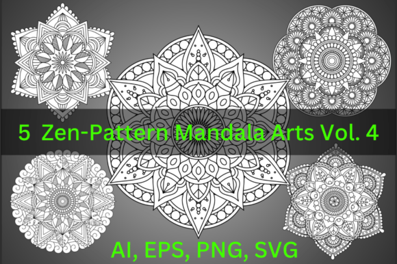 Zentangle Mandala Graphic Coloring Pages & Books Adults By SKLM