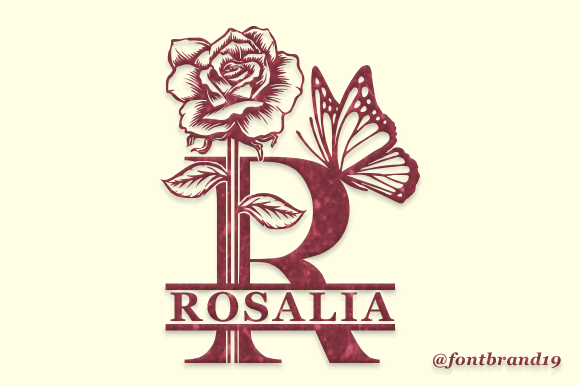 Rosalia Monogram Font Decorativi Font Di fontbrand19