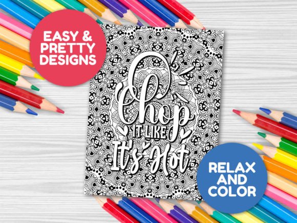 Funny Apron Quote Coloring Pages Graphic Coloring Pages & Books By DesignScape Arts