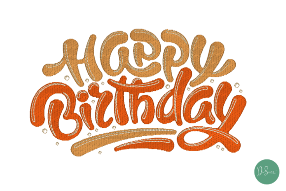 Happy Birthday Birthdays Embroidery Design By Giada Barone