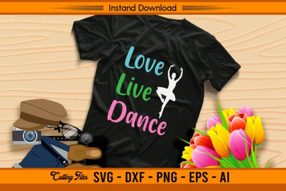 Love Live Dance Ballet Dancer Graphic T-shirt Designs By sketchbundle