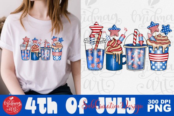 4th of July Drink Png, 4th of July Png Graphic Objects By MidmagArt