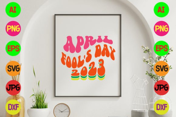 April Fool's Day 2023 Retro Design Illustration Artisanat Par jpstock