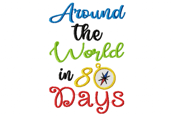 Around the World Travel Quotes Embroidery Design By Reading Pillows Designs