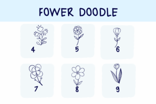 Flower Doodle Dingbats Font By Sirinart 4