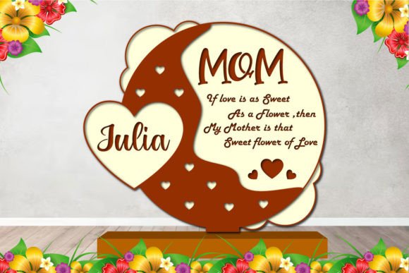 Mother's Day Thank You Gift Card SVG Illustration SVG 3D Par VOLT_DESIGN