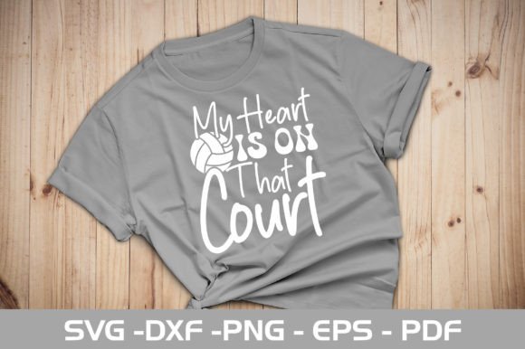 My Heart is on That Court SVG Design Graphic Crafts By svgwow760