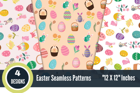 Easter Seamless Pattern Gráfico Patrones de Papel Por Philip Pub