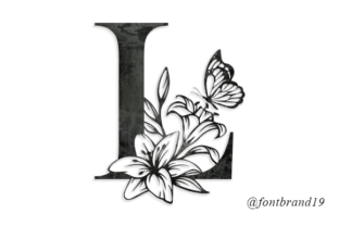 Lilyna Garden Monogram Fuentes Decorativas Fuente Por fontbrand19 1