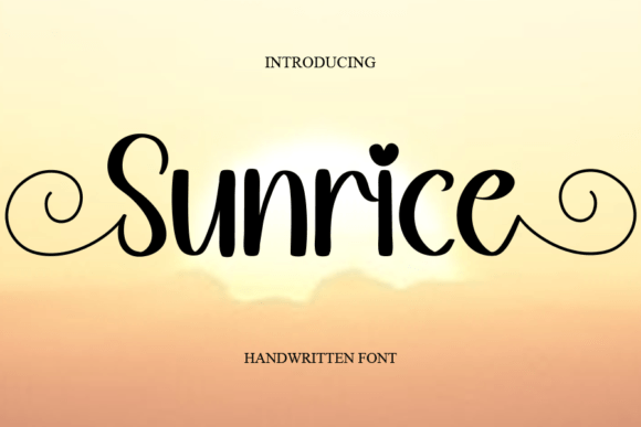 Sunrice Script & Handwritten Font By cans studio