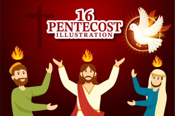 16 Pentecost Sunday Illustration Graphic Illustrations By denayunecf