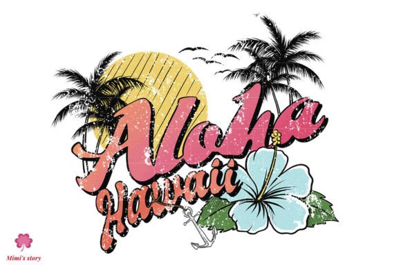 Aloha Hawaii Sublimation Gráfico Manualidades Por Mimi's story
