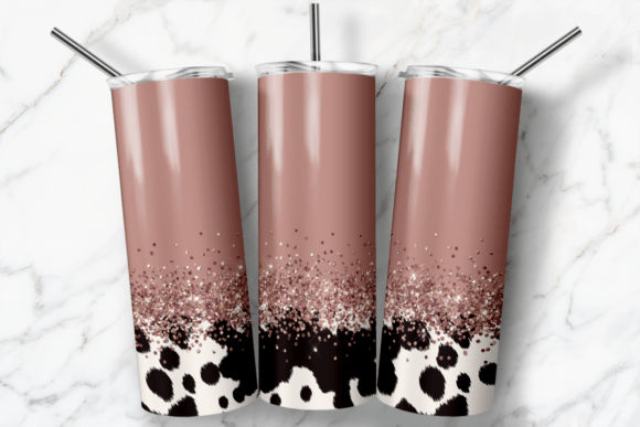 Cow Hide Glitter Tumbler Wraps Graphic Crafts By Skye Design