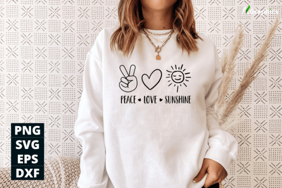 Peace Love Sunshine - Spring Special SVG Graphic T-shirt Designs By AN Graphics