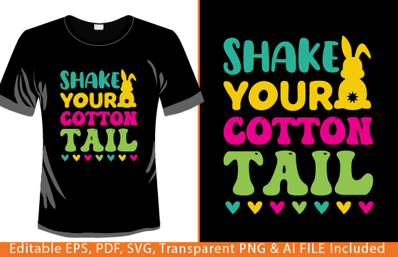 Shake Your Cotton Tail Bunny Easter Day Grafik T-shirt Designs Von tarekarts99