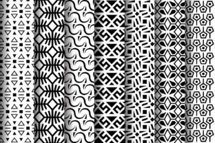 Abstract Vector Black and White Patterns Illustration Modèles de Papier Par G93