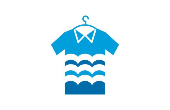 Clean Clothing Laundry Wash Service Logo Illustration Logos Par dimensi design